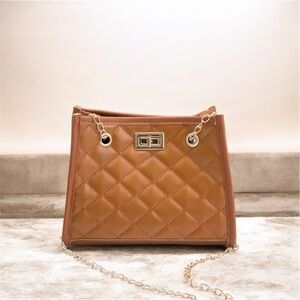Elegant Brown Quilted Women's Bag